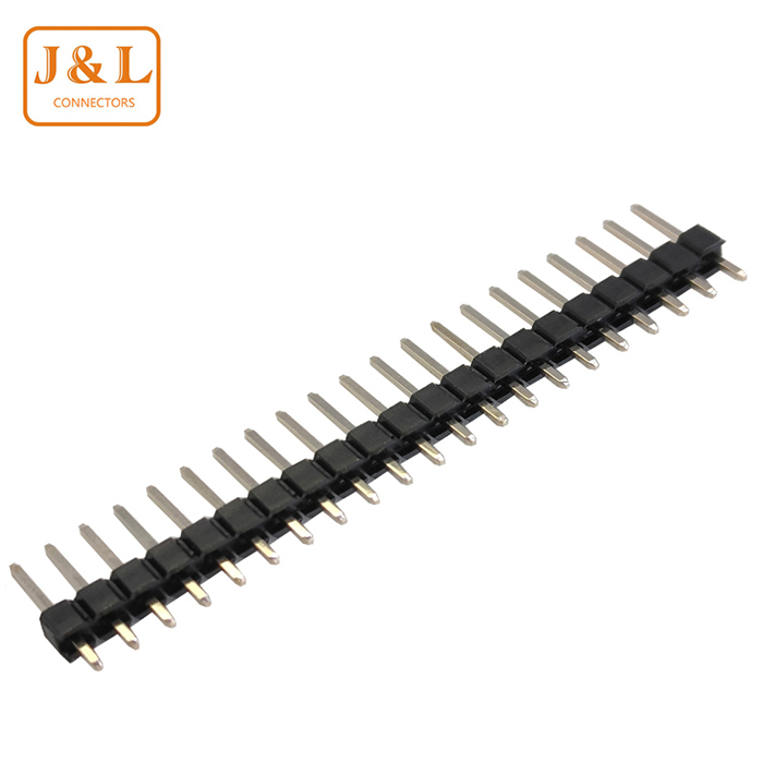 2.0mm Pitch 1*21P Single Row DIP 180° Gold-Plated Pin Header