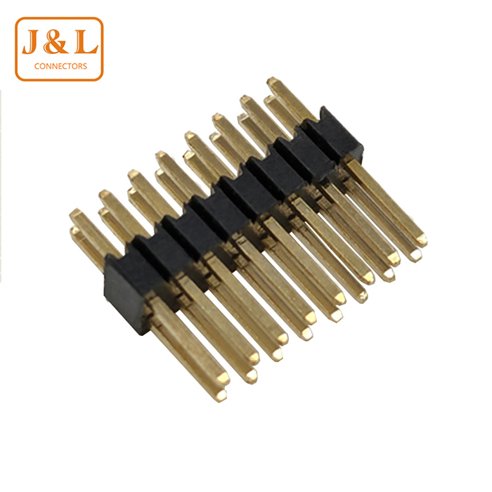 2.0mm Pitch 2*8P Dual Row DIP 180° Gold-Plated Pin Header