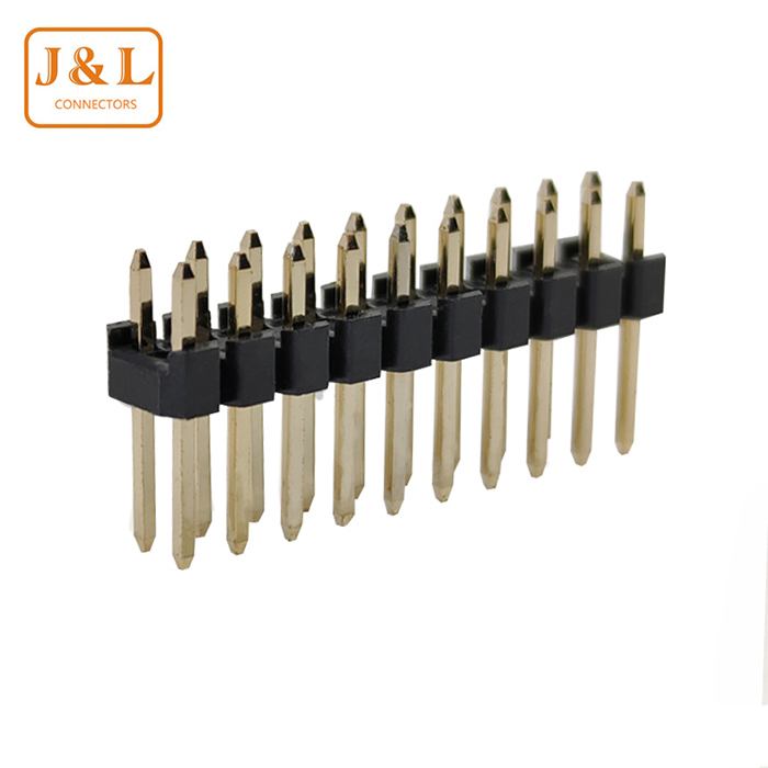 2.0mm Pitch 2*10P Dual Row DIP 180° Gold-Plated Pin Header