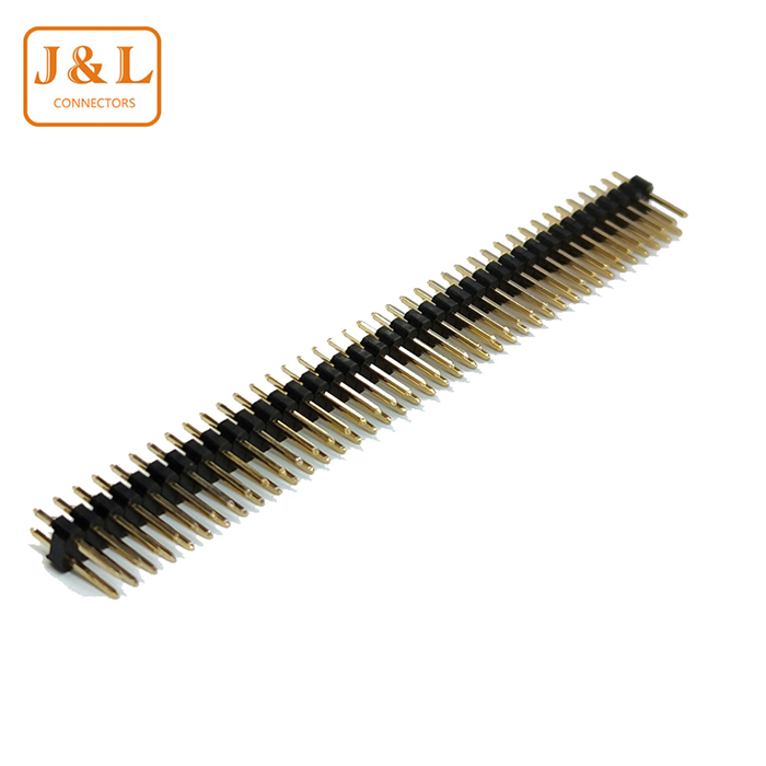 2.0mm Pitch 2*40P Dual Row DIP 180° Gold-Plated Pin Header