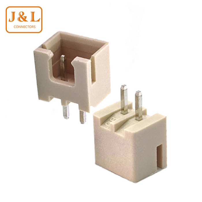 2.54mm Pitch 2-6P Single Row Right Angle Beige Tin-Plated Wire to Board Wafer Connector