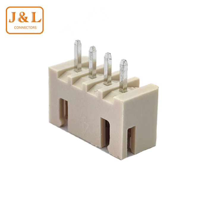 XH 2.54mm Pitch 4P Single Row DIP Beige Tin-Plated Wire to Board Wafer Connector