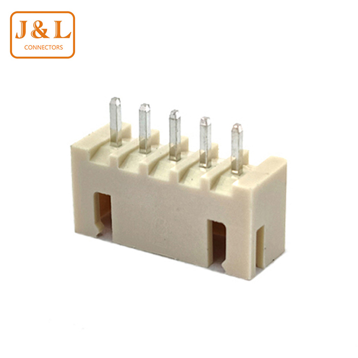 XH 2.54mm Pitch 5P Single Row DIP Beige Tin-Plated Wire to Board Wafer Connector